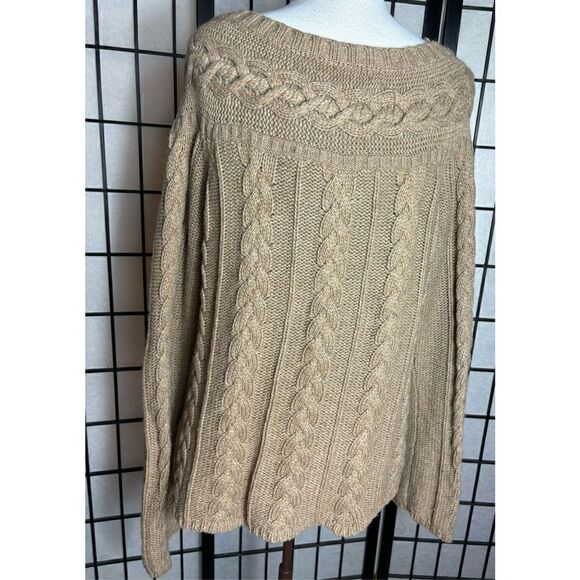 Old Navy Tan Wool Blend Button Up Sweater - Picture 4 of 6